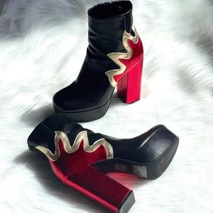 Flame platform boots